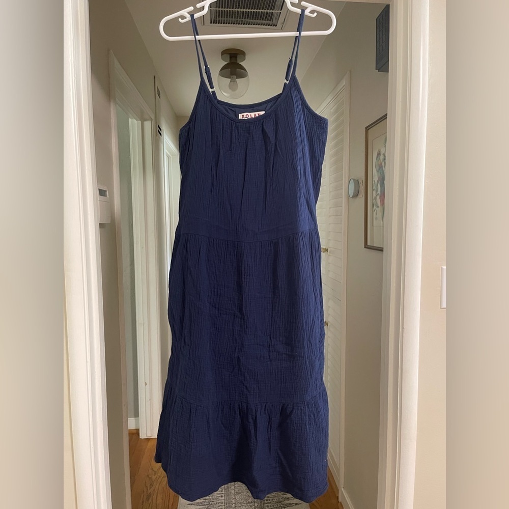 EUC Dolan Left Coast Collection trapeze dress in crinkled gauze